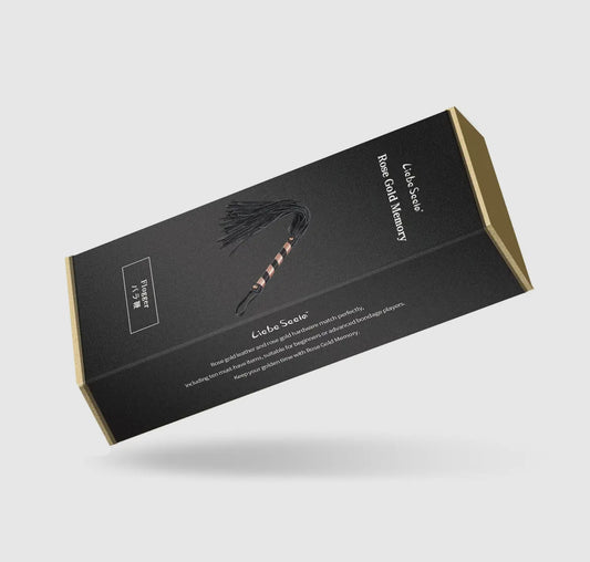 Flogger-Peitsche aus Leder in Roségold