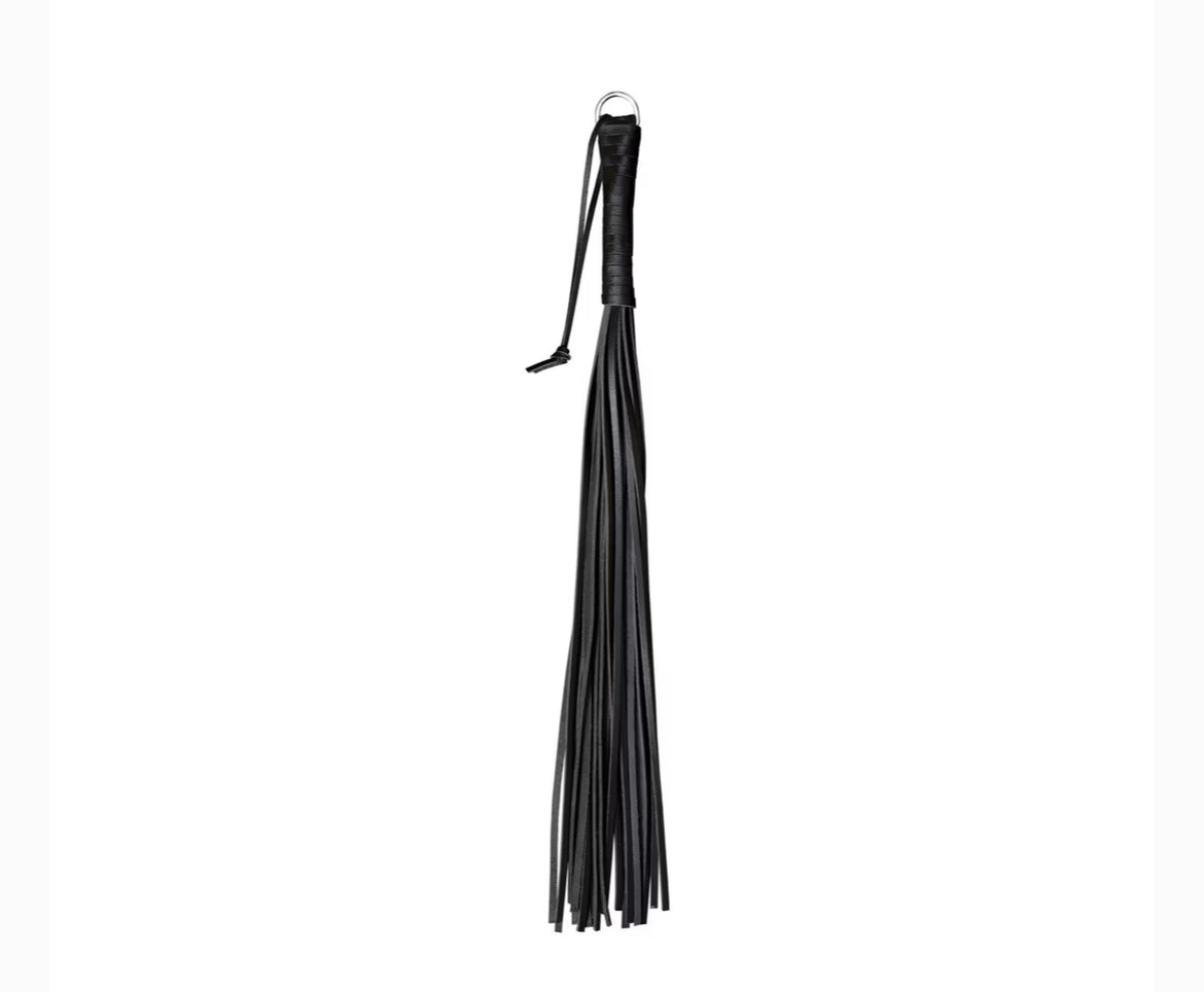 Peitsche aus robustem Leder Schwarz