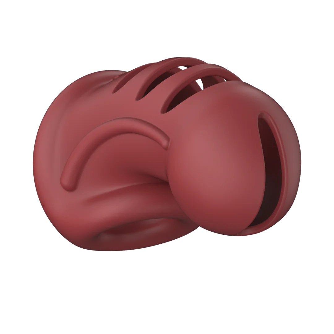Model 28 - Ultra Soft Silicone Chastity Cage - Red