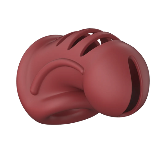 Model 28 - Ultra Soft Silicone Chastity Cage - Red