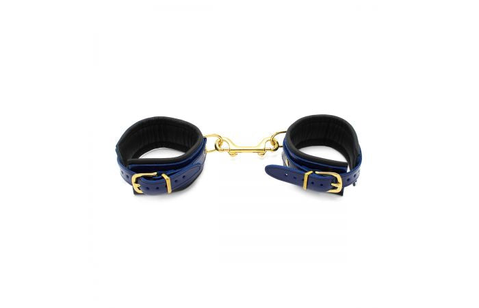Blue Leather Anklecuffs