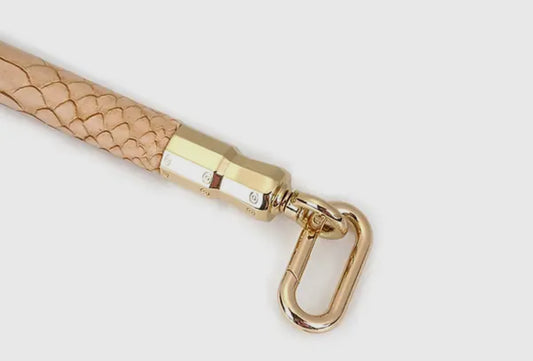 Original Spreizstange aus Rindsleder mit Schlangenmuster