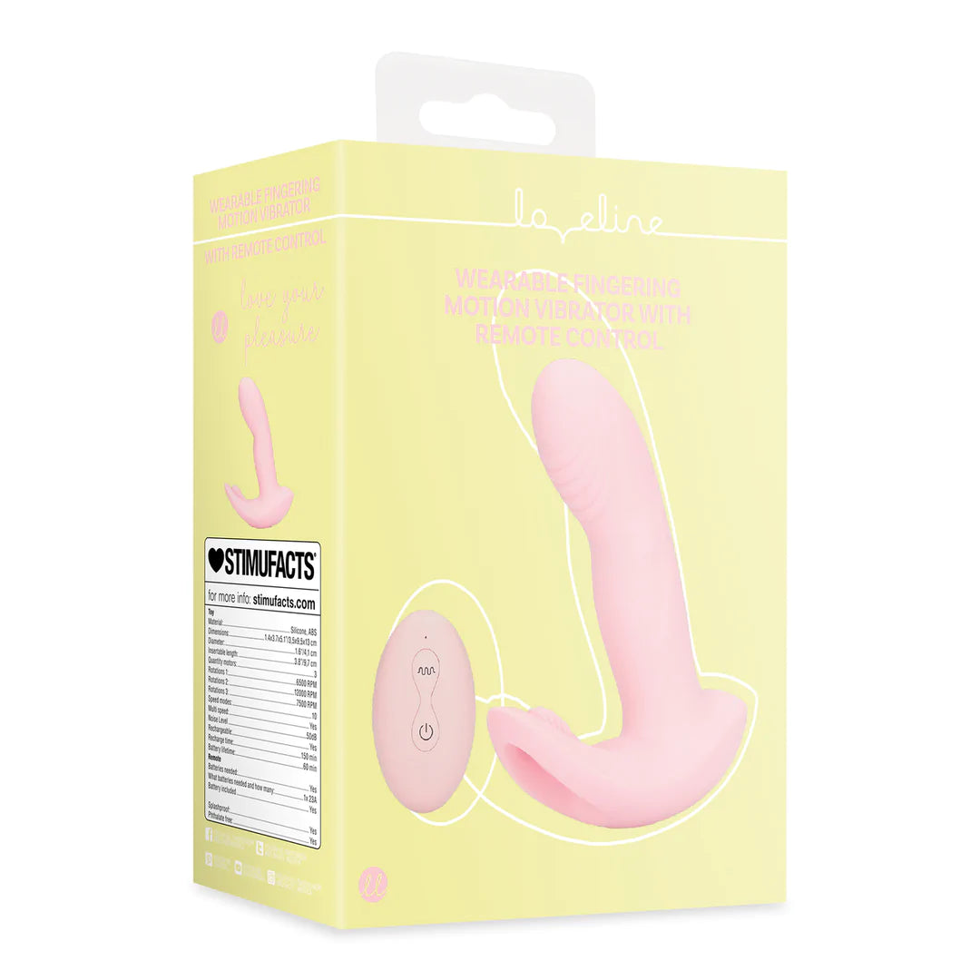 Loveline Tragbarer Fingerbewegungsvibrator mit Fernbedienung