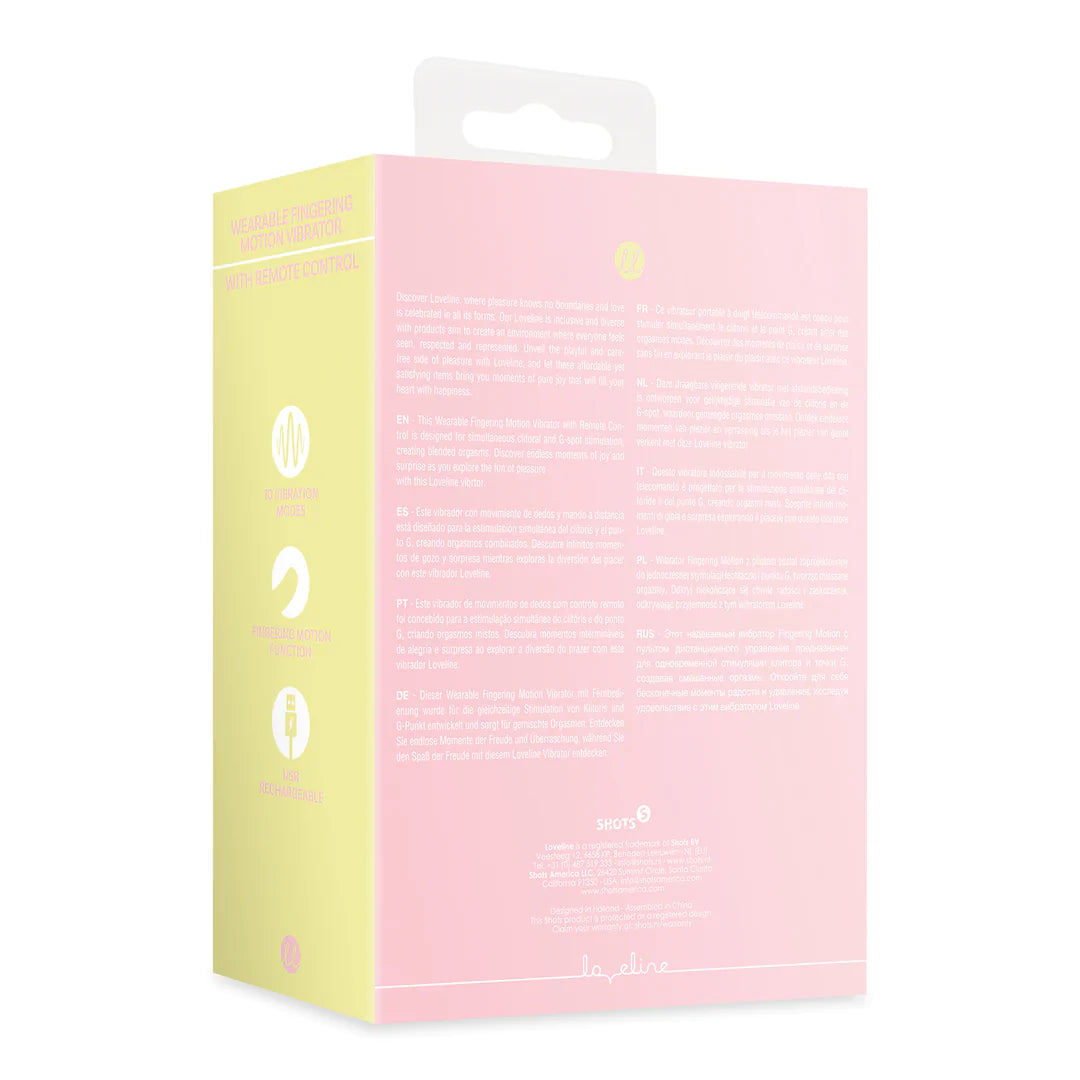 Loveline Tragbarer Fingerbewegungsvibrator mit Fernbedienung