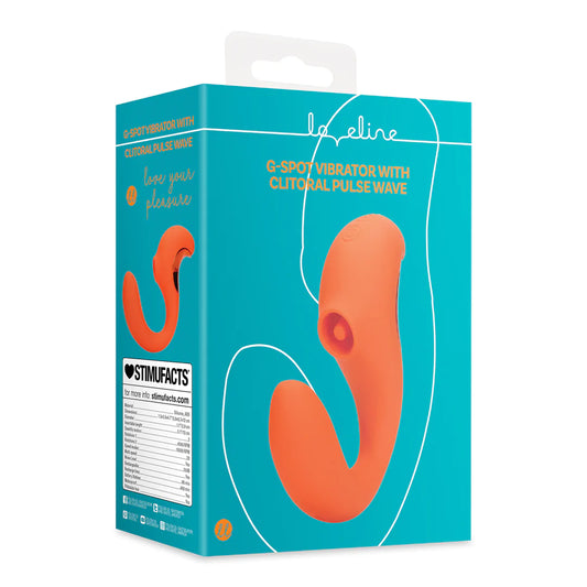 Loveline G-Punkt-Vibrator mit Klitoris-Pulswelle Untamed Orange