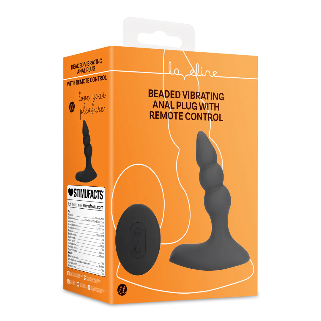Loveline Perlen vibrierenden Anal Plug mit Fernbedienung
