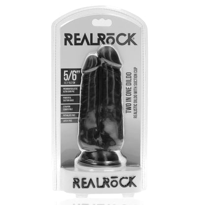 Two in One Dildo 5"/6" - 12,7/15,2 cm - Black