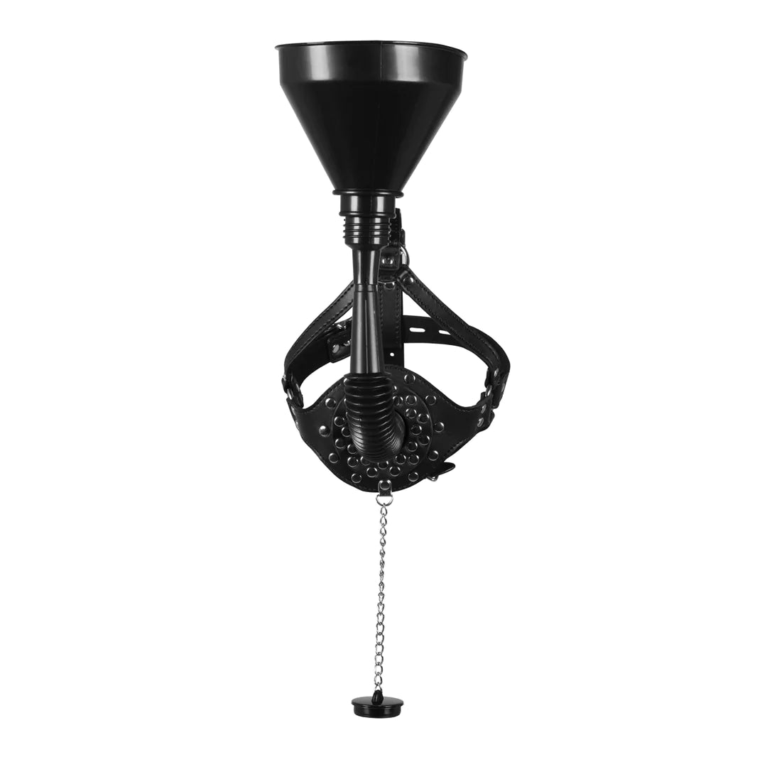 Ouch ! Offener Mund Knebelkopf Harness mit Trichter