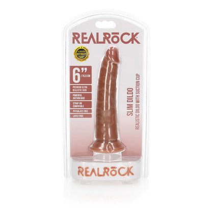 Slim Realistic Dildo with Suction Cup - 6" / 15,5 cm