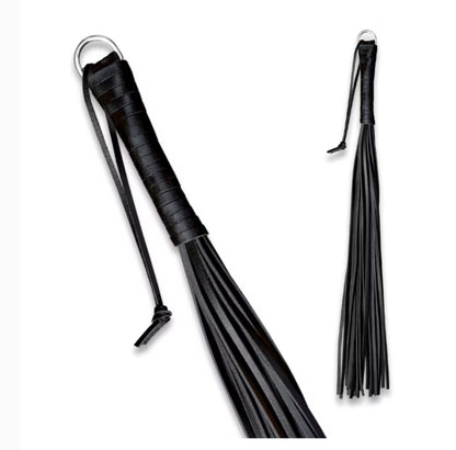 Peitsche aus robustem Leder Schwarz
