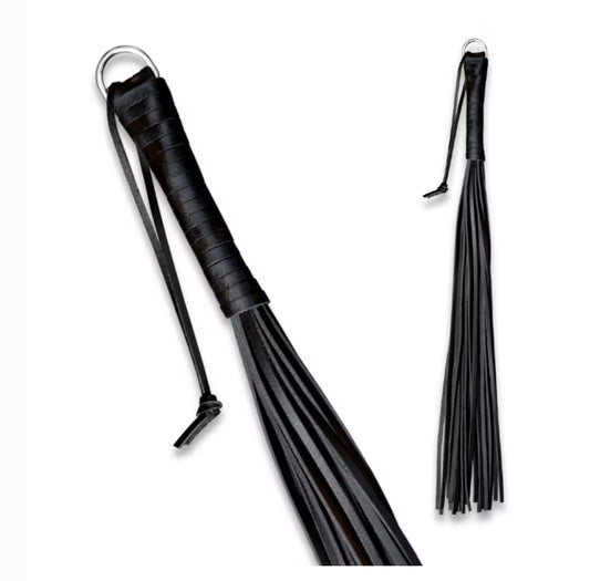 Peitsche aus robustem Leder Schwarz