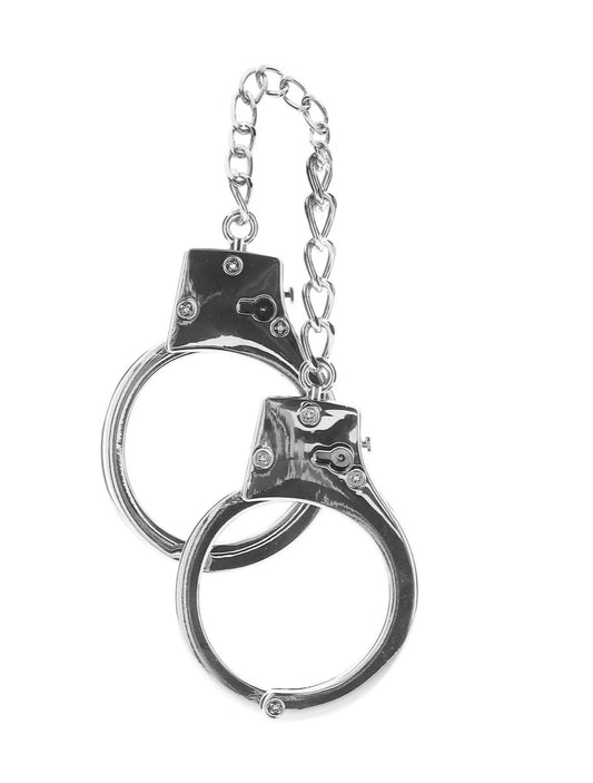 Versilberte BDSM-Handschellen