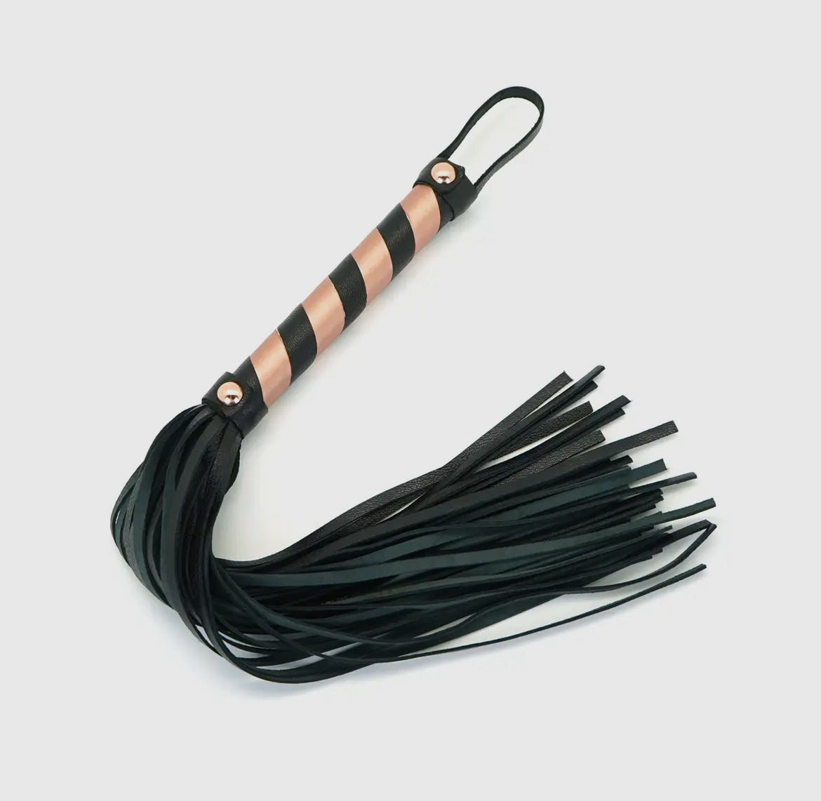Flogger-Peitsche aus Leder in Roségold
