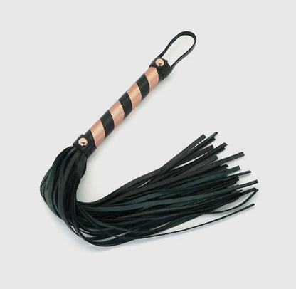 Flogger-Peitsche aus Leder in Roségold
