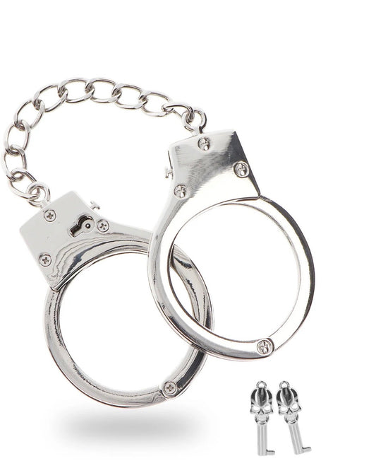 Versilberte BDSM-Handschellen