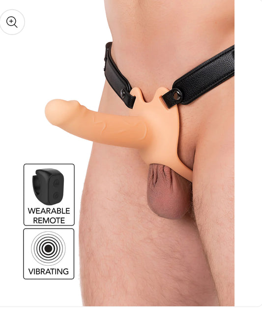 Hohler Penis Strapon vibrierend 16cm