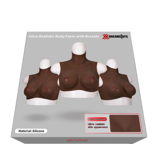XX-DREAMSTOYS Ultra Realistische Brustform schwarz Größe M (D-Cup)