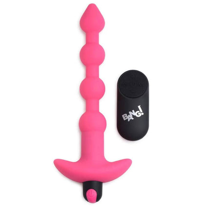 Vibrating Silicone Anal Beads and Remote Control