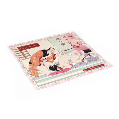 KINBAKU UKIYOE LUXUS ROTE ROSIGE LAMM WILDLEDER AUGENBINDE