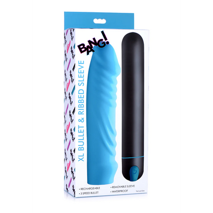 XL Bullet and Ribbed Silicone Sleeve