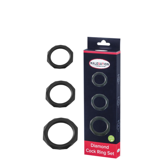MALESATION Diamond Cock Ring Set