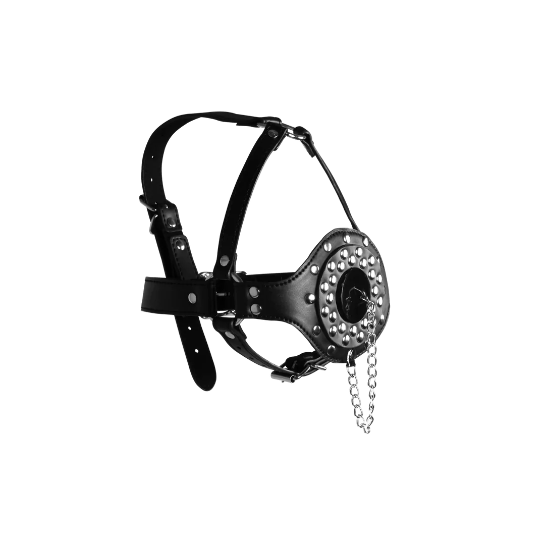 Ouch ! Offener Mund Gag Kopf Harness mit Stecker Stopper