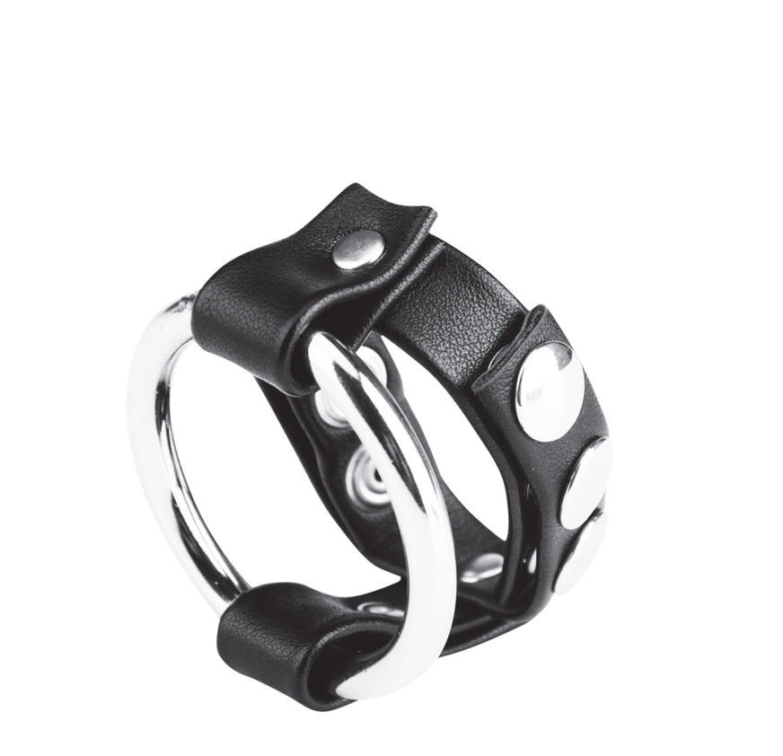 BLUE LINE C&B GEAR Cockring aus Metall mit Einstellung. Schnappkugelriemen