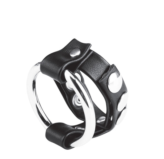 BLUE LINE C&B GEAR Cockring aus Metall mit Einstellung. Schnappkugelriemen