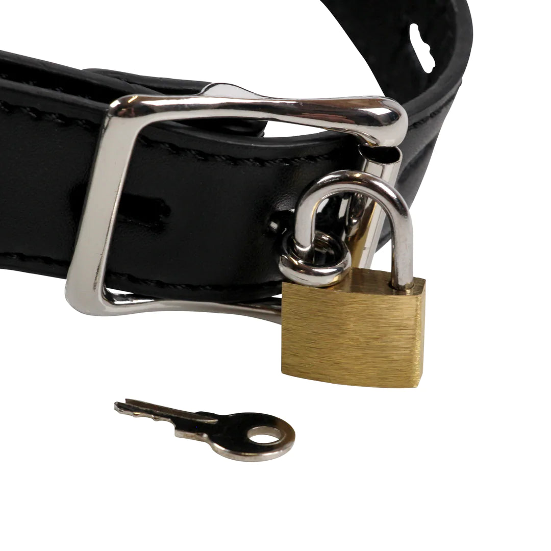 Ouch ! Offener Mund Gag Kopf Harness mit Stecker Stopper