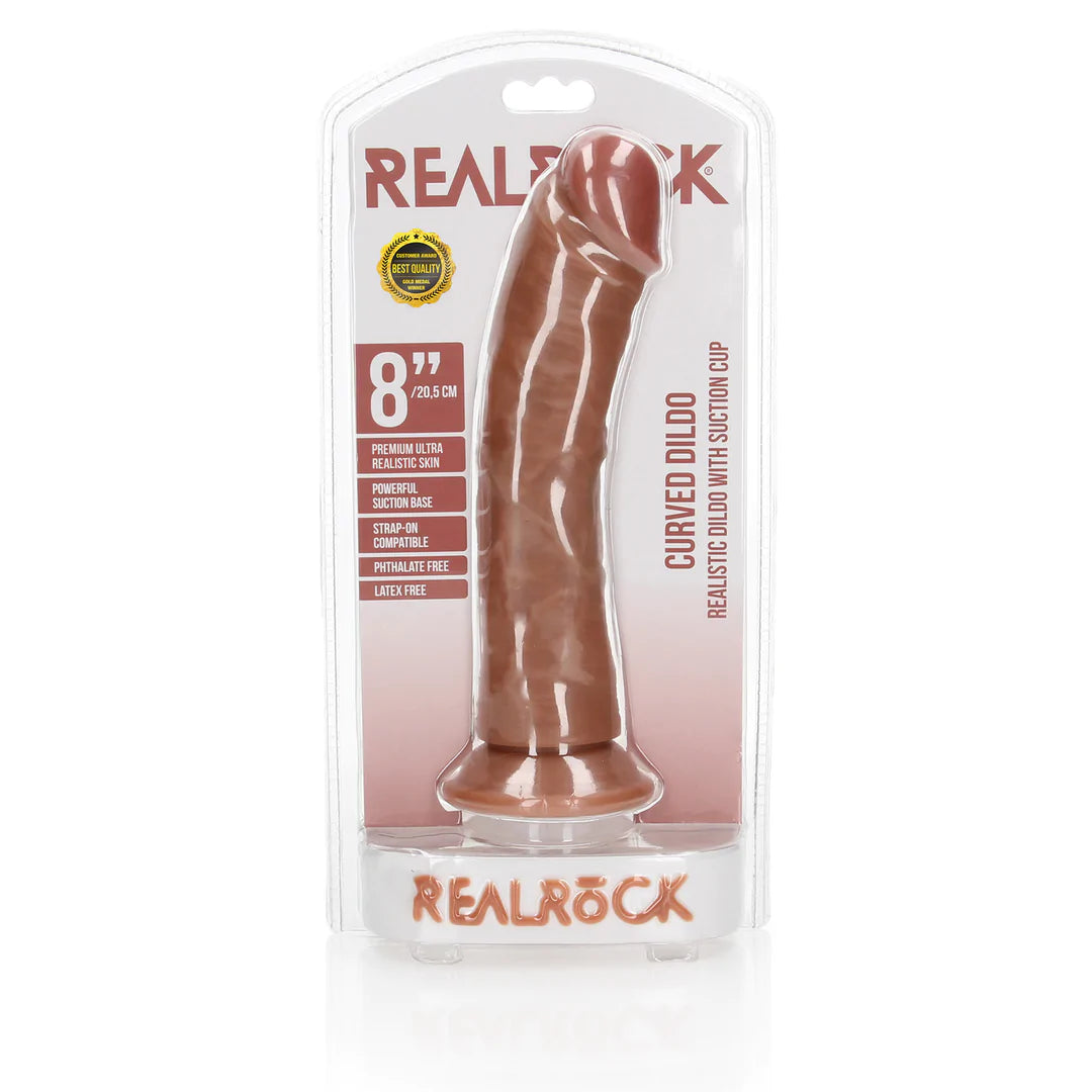 Curved Realistic Dildo with Suction Cup - 8" / 20,5 cm