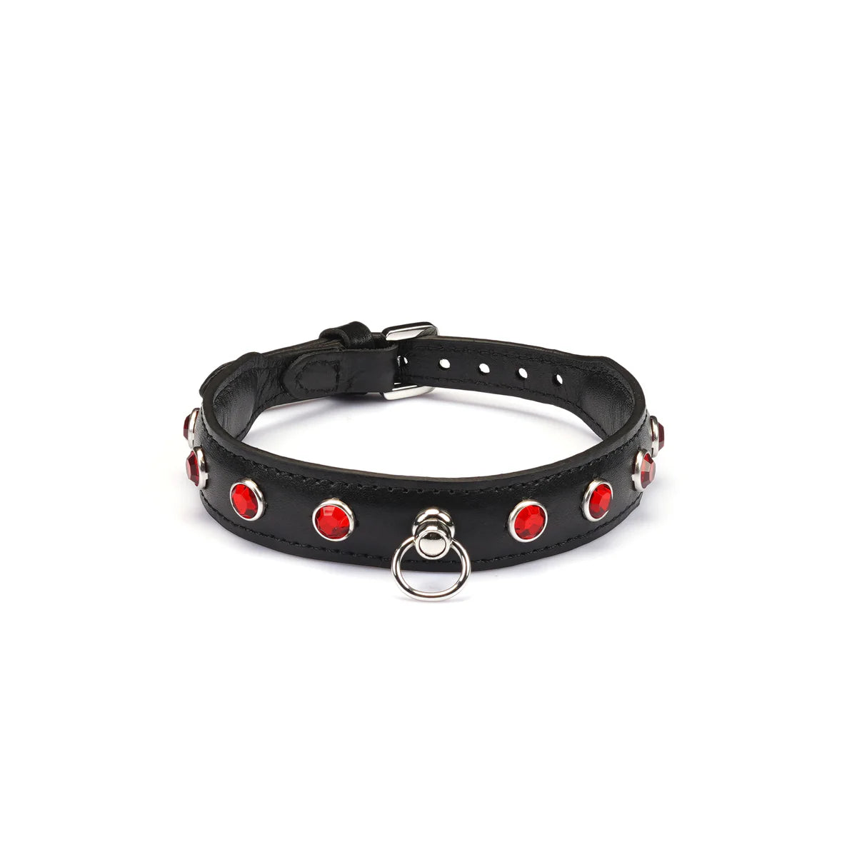 LIEBE SEELE PREMIUM LEDER CHOKER MIT DIAMANTEN SCHWARZ