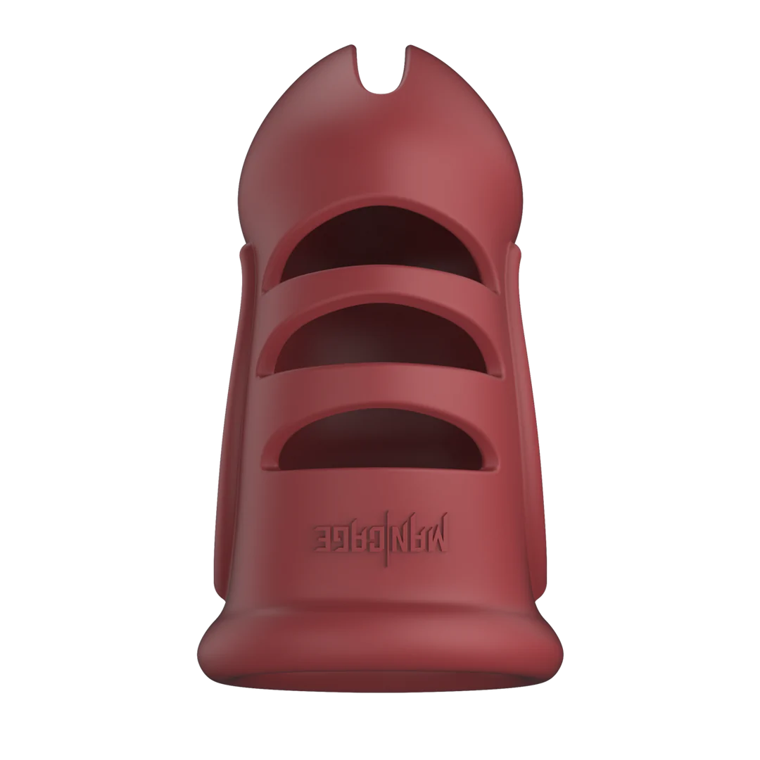 Model 28 - Ultra Soft Silicone Chastity Cage - Red