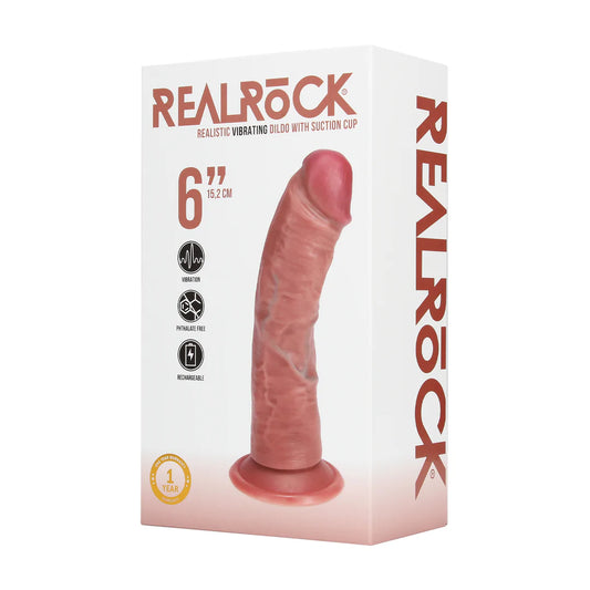 Vibrating Regular Curved Cock - 6" / 15,5 cm
