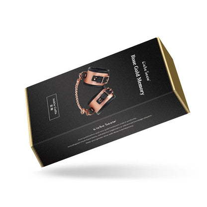 ROSE GOLD MEMORY: KNÖCHELMANSCHETTEN AUS LEDER MIT KUNSTPELZFUTTER