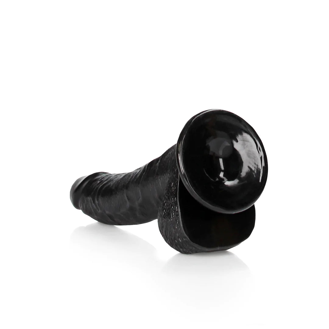 Curved Realistic Dildo with Balls and Suction Cup - 8" / 20,5 cm
