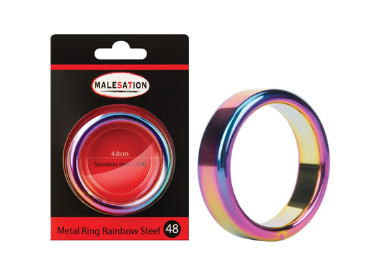 MALESATION Metal Ring Rainbow Steel