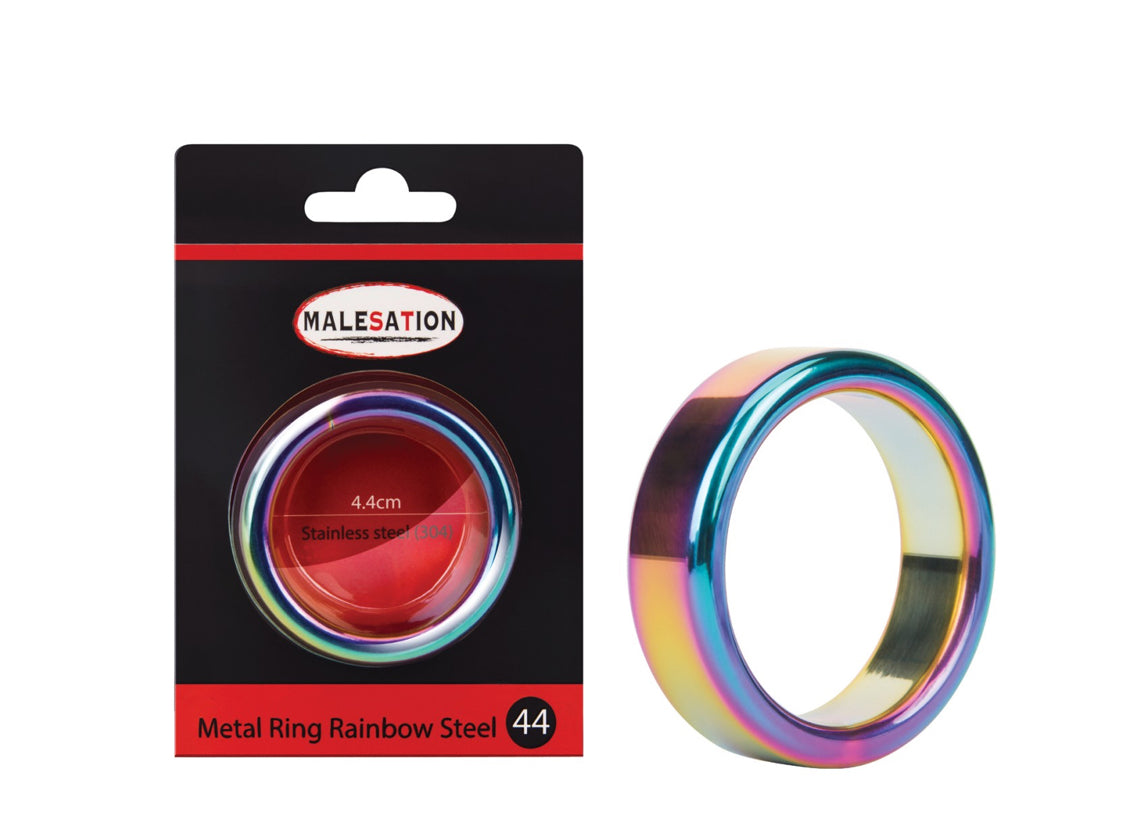 MALESATION Metal Ring Rainbow Steel