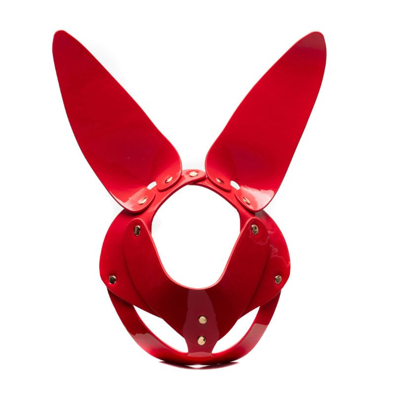 Kinky Diva – Hochglanz-Häschenmaske Rot/Gold