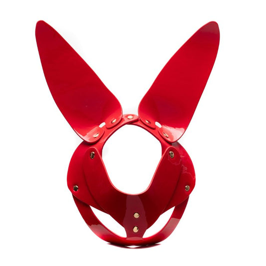 Kinky Diva – Hochglanz-Häschenmaske Rot/Gold