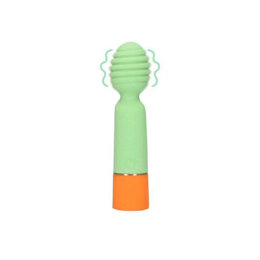 Loveline Gerippter Mini-Vibrator mit USB-Ladegerät - Spring Sage