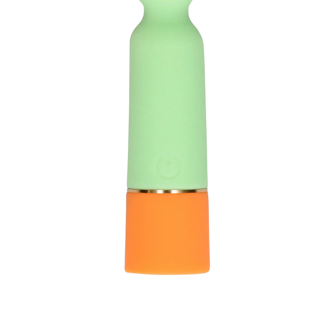 Loveline Gerippter Mini-Vibrator mit USB-Ladegerät - Spring Sage