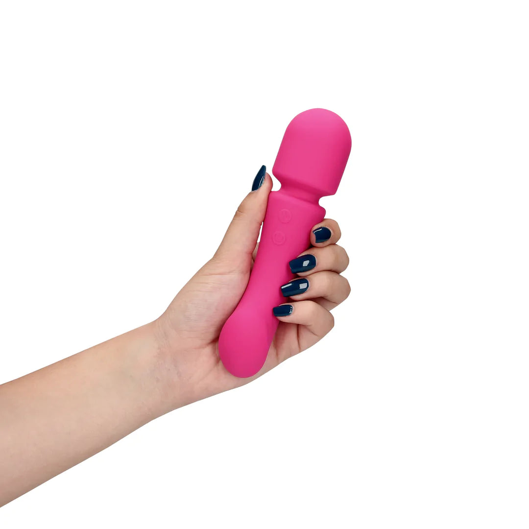 Loveline Ultraweicher doppelseitiger Zauberstab-Vibrator aus Silikon - Prestone Pink