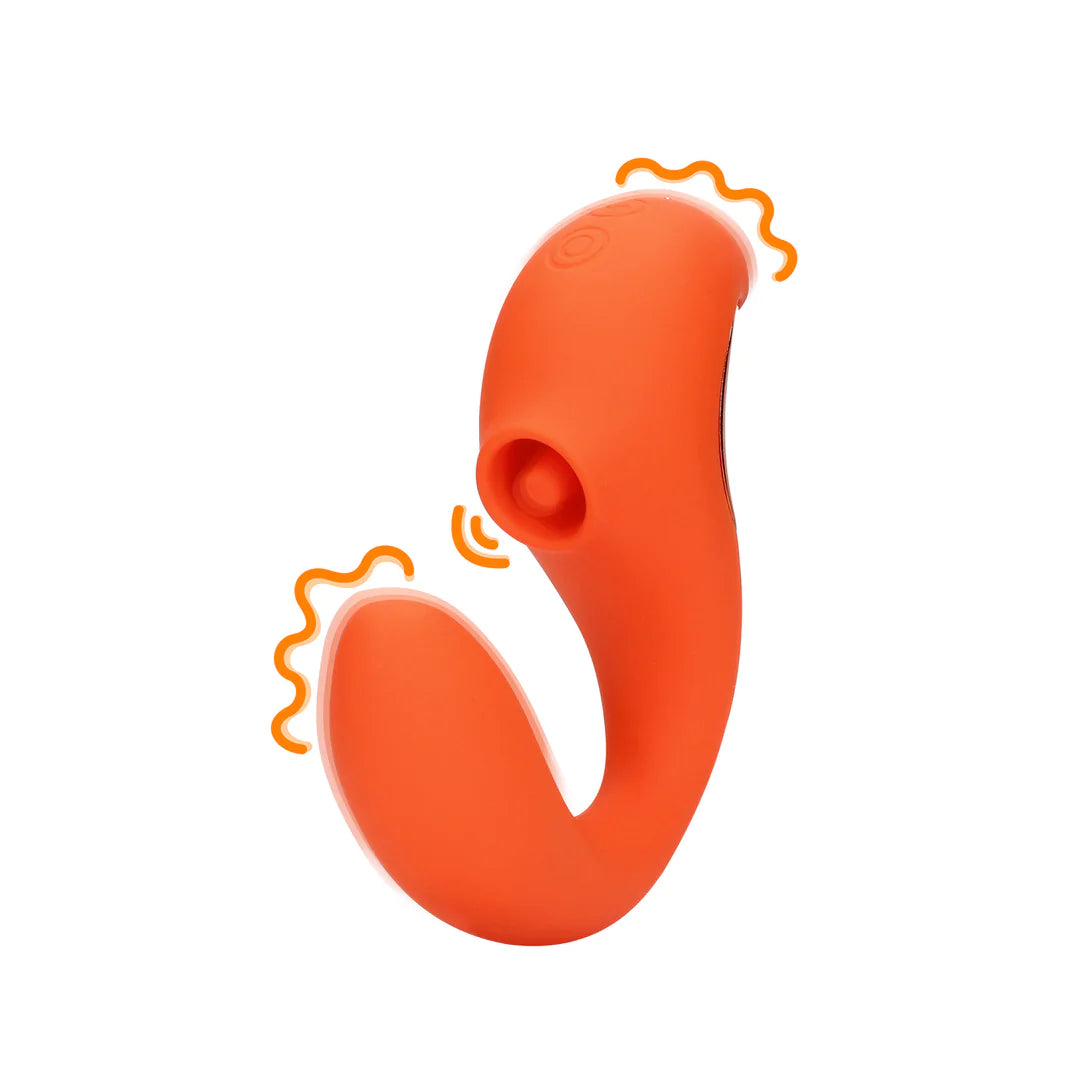 Loveline G-Punkt-Vibrator mit Klitoris-Pulswelle Untamed Orange