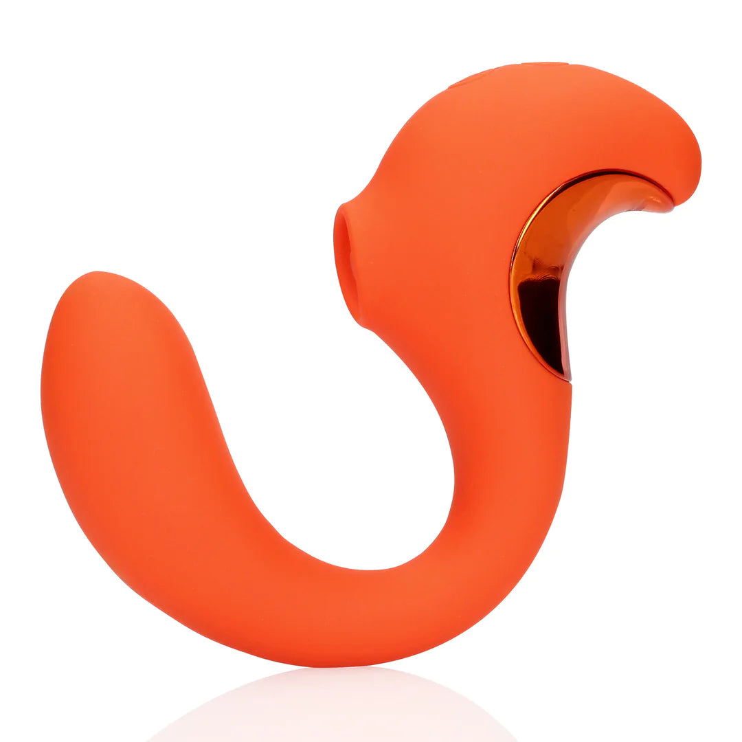 Loveline G-Punkt-Vibrator mit Klitoris-Pulswelle Untamed Orange