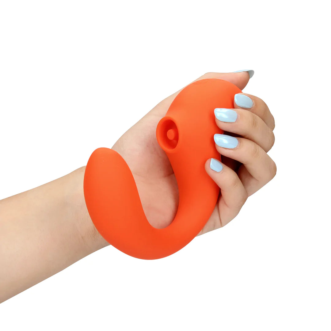 Loveline G-Punkt-Vibrator mit Klitoris-Pulswelle Untamed Orange