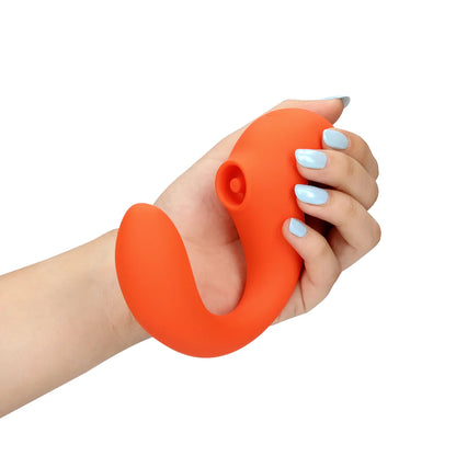 Loveline G-Punkt-Vibrator mit Klitoris-Pulswelle Untamed Orange