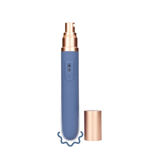 Loveline Reisevibrator mit Gleitmittelfach und Pumpe