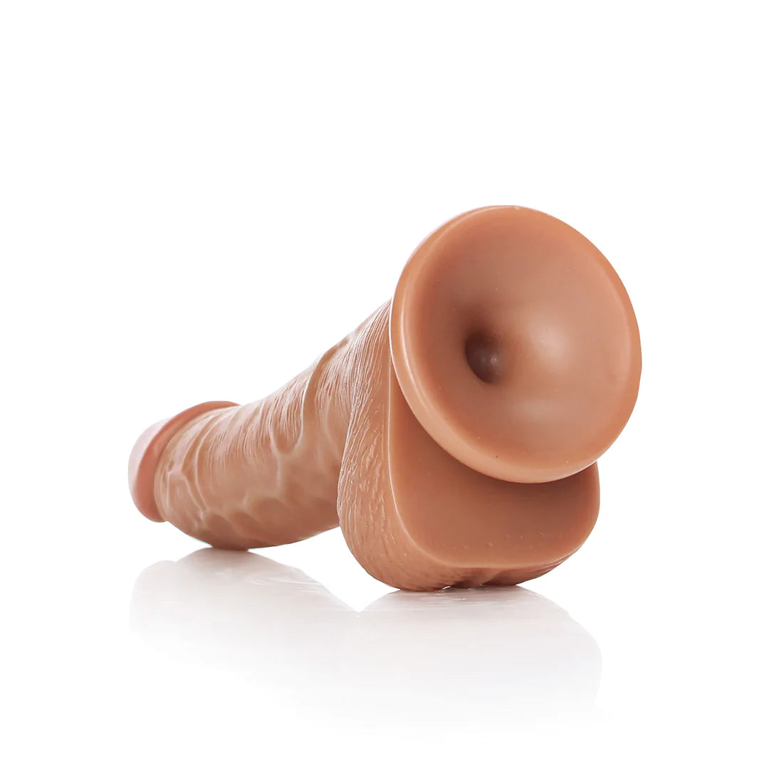 Curved Realistic Dildo with Balls and Suction Cup - 6" / 15,5 cm